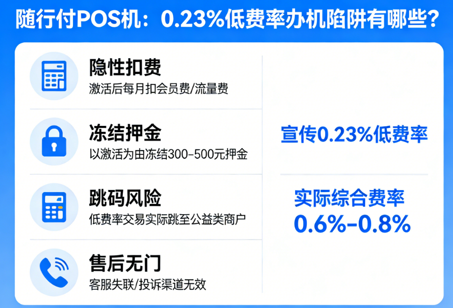 随行付POS机：0.23%低费率办机陷阱有哪些？